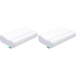 Подушка ортопедична з піни Memory Foam UTTU для підтримки шиї та зняття болю, 60x35x13 см (2 шт.)