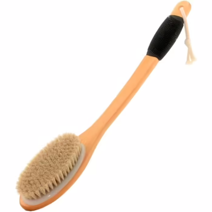 Lady Body Scrub Brushes for Women and Men, Horsehair Bath Brushes with Long Handle Bath Scrubber