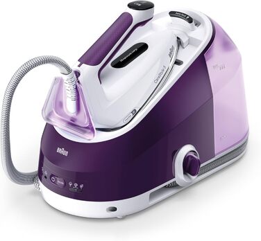 Braun Household CareStyle 5 IS5247 VI Steam Station - Steam Iron with FreeGlide 3D Soleplate, iCare Mode, Vertical Steaming, Detachable 2L Water Tank, 500 g/min Steam Boost, 2400W, Violet