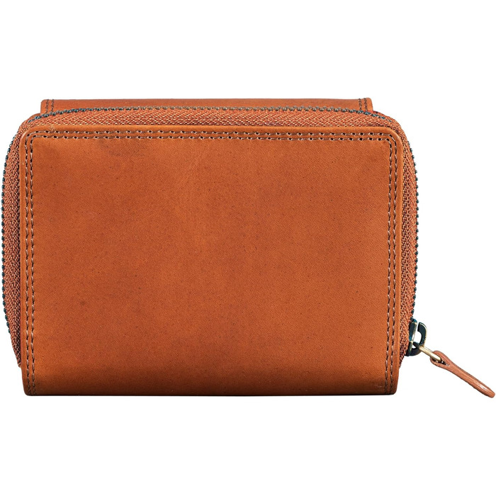 Benthill Women's Wallet Genuine Leather - Compact Leather Wallet with Plenty of Space - High-Quality Women's Wallet with Many Compartments, Color: Brown