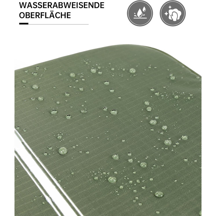 Сумка-органайзер для туалетних аксесуарів, велика дорожня сумка-мішечок для жінок та чоловіків, 4-в-1 водонепроникна, для подорожей/кемпінгу, армійний зелений