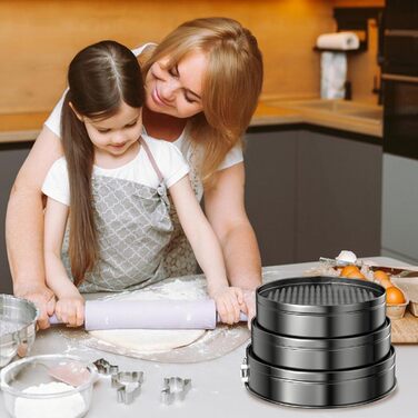 Набір форм для випічки WinGluge (3 шт.) - 24/26/28 см, з антипригарним покриттям, знімний дно