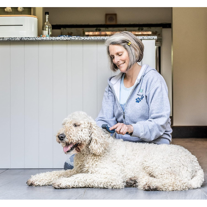 Щітка Mikki Slicker для вирівнювання шерсті собак та цуценят, для пуделів та їх схрещень (Cockapoo, Labradoodle, Cavapoo, Maltipoo, Golden Doodle)