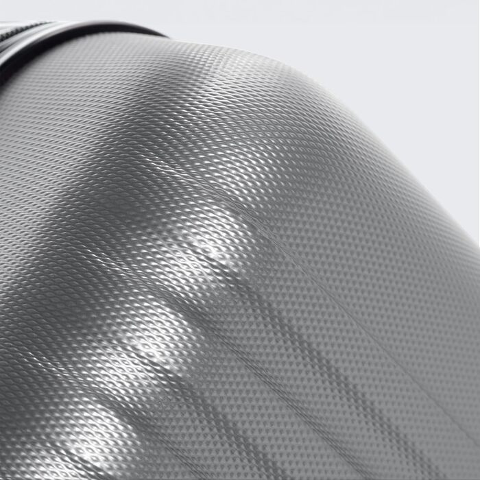 Набір валіз FERGÉ Toulouse 3-в-1 з жорстким корпусом: ручна поклажа 55 см, L та XL. 100% ABS, сріблястий колір.