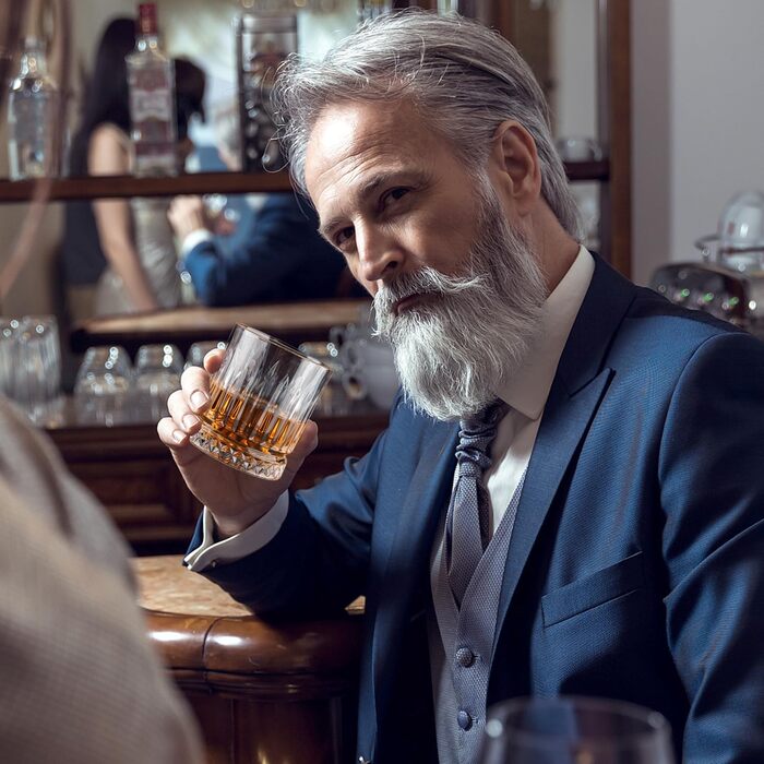 Набір склянок для віскі Cambareign 6 шт., 330 мл, Old Fashioned, скотч, бурбон, кришталь без свинцю