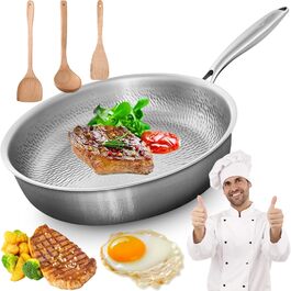 Сковорода Titan Tovara Titanium Pro 28 см з кришкою, антипригарна, титанова, для дому
