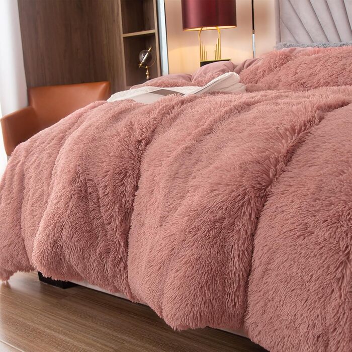Комплект постільної білизни EMME з м'якого біру, 135x200 см + 80x80 см, білий/рожевий