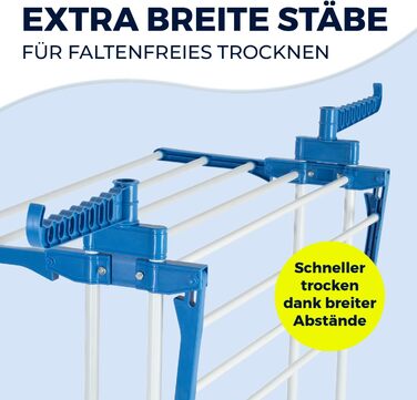 Складаний сушильник для білизни EASYmaxx з 3 рівнями, чорний/білий | Ефективне сушіння, компактний та мобільний