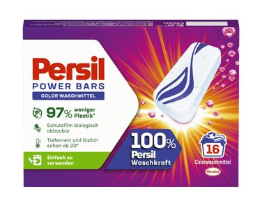 Капсули для прання Persil Power Bars Color для кольорових речей, 60 прань, гігієнічна чистота від 20°C, 472 г