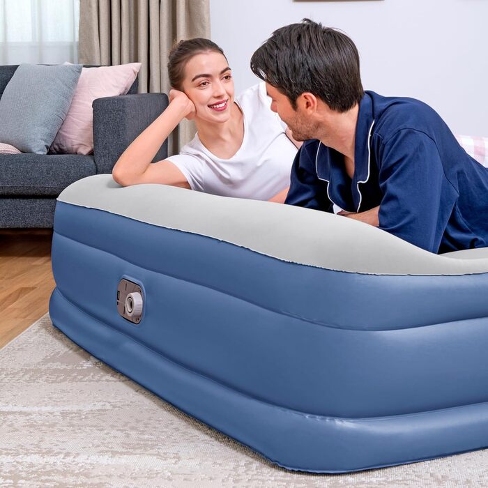 Надувний матрац Bestway TriTech Vento Double XL з електронасосом 203x152x46 см