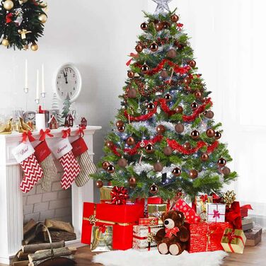 24 штуки новорічні кулі 4 см, коричневі, для ялинки, пластикові, неб'ючі, декор