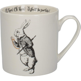 V&A Alice in Wonderland Cup in Gift Box, 'White Rabbit', Fine Porcelain, White, 350 ml