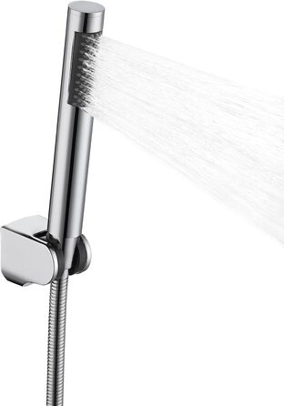 KES Handheld Shower Head Shower Head Bathroom SUS304 Shower Head with Shower Head Holder and Shower Hose Stainless Steel Brushed, LP150-BS (Polished)