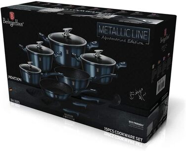 Набір посуду Berlinger Haus 15 предметів, металік, рожеве золото (Aquamarin)