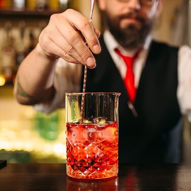 Якісний барний мішалка для коктейлів YFWOOD з нержавіючої сталі, довга ручка, спіральний дизайн, ідеально для барменів та дому