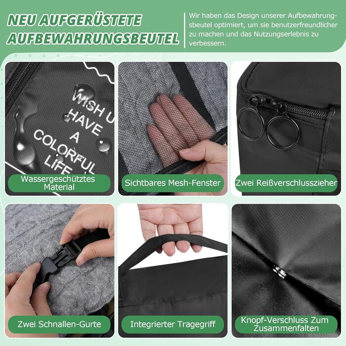 Органайзер для валізи, набір 10 шт: пакувальні куби, водонепроникні мішки для одягу, взуття, косметики, аксесуарів. Чорний колір.