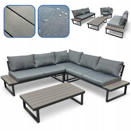 Комплект садових меблів Ideal Garden, метал, сірий, 3 предмети