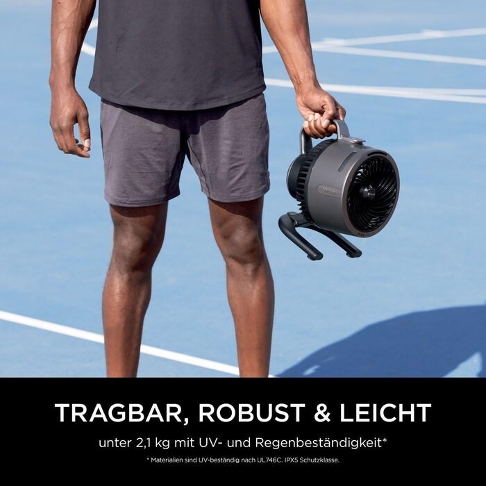 Вентилятор Shark FlexBreeze HydroGo – портативний, тихий, для дому та вулиці, 5 швидкостей, FA050EU