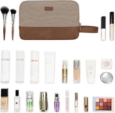 Чоловіча дорожня косметичка WANDF з канвасу, водонепроникна, зелена та світло-хакі