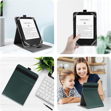 Чохол для Kindle/Kobo/Tolino/Pocketbook/Sony 6-6.8-7 дюймів, універсальний, з петлею, колір м'ята