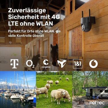 PetTec Pet Cam Buddy: камера для тварин з автоматичним годівницею 8L, Wi-Fi, 2-Way Audio, розпізнавання гавкіту, нічне бачення (LTE/4G, чорний)