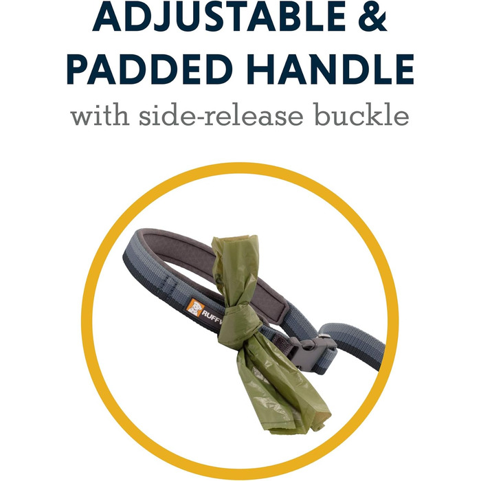 Leine Ruffwear Roamer для бігу, велосипеда та піших прогулянок, сірий граніт, великий розмір (7.3-11ft)