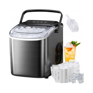 Льодогенератор Ice Cube Maker, чорний, 12 кг/24 год, з автоматичним вимкненням