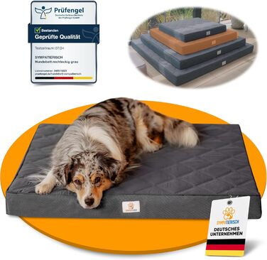 Orthopedic Dog Bed [Waterproof] - Your furry friend's new favorite dog bed, Non-slip dog cushion, dog basket, dog crate, washable cover | Small to large dogs | 90x80x8 cm