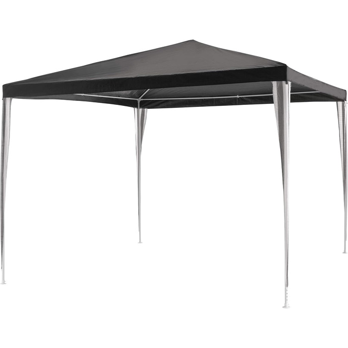 Nexos GM36000 PE-Pavilion Party Tent for Garden, Terrace, Market, Camping, Festival as Shelter and Waterproof Cover, 3 x 3 m White (Anthracite)