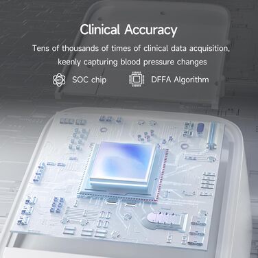 Тонометр Yuwell Intelligentes Oberarm з Bluetooth | Манжета 22-45 см, голосове повідомлення, підсвічування дисплея, акумулятор, додаток для iOS & Android (YE650AR)