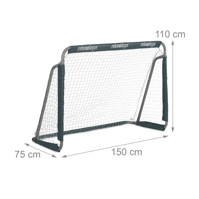 Relaxdays Grey Football Goals, 2-Piece Set