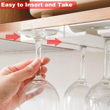 Тримачі для келихів вина SAMSYOKI (4 шт.) - підвісні, самоклеючі, для кухні, бару, ресторану