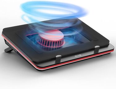 IETS GT500: Потужний турбо-вентилятор для ноутбука (5000 об/хв), охолоджуюча підставка з регулюванням швидкості, 43.9 см (13-17.3 дюйми), 3 USB-хаб