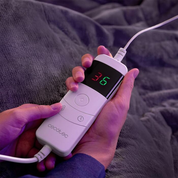 Електрична ковдра Cecotec HeatConfort 200x180 см, 130 Вт, 10 температурних режимів, LCD-контролер, таймер, PTC+NTC технологія