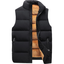 Чоловіча зимова жилетка AIEOE з підкладкою, тепла стеганий жилет з коміром-стійкою, без рукавів, осінньо-зимова жилетка, пухова жилетка, розмір S-XXL, чорний колір
