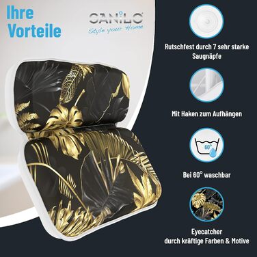 Подушка для ванни Sanilo Golden Leaves, м'яка подушка для шиї з присосками, декоративна, знімний чохол, що миється
