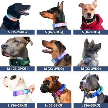 Spark Paws Tactical Dog Collar – Robust, Premium Quality, Thick and Durable for Large and Medium Dogs - M, 5cm (S: 16-25kg [5cm], Black)