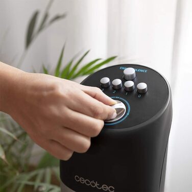 Вентилятор Cecotec Digitale Turm EnergySilence 890 Skyline, 50 Вт, 76 см, з таймером, пультом ДУ, мідний двигун, 3 швидкості, 3 режими, чорний