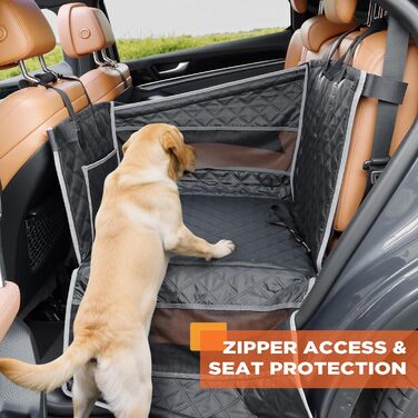 Крісло для собак у машину Gimars, посилена стабільність, великі та середні породи, водонепроникне, з ременями безпеки