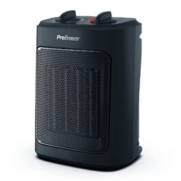 Керамічний обігрівач повітря Pro Breeze 2000W з термостатом, 3 режими нагріву та функцією охолодження, електричний конвектор із захистом від перегріву та перекидання, чорний