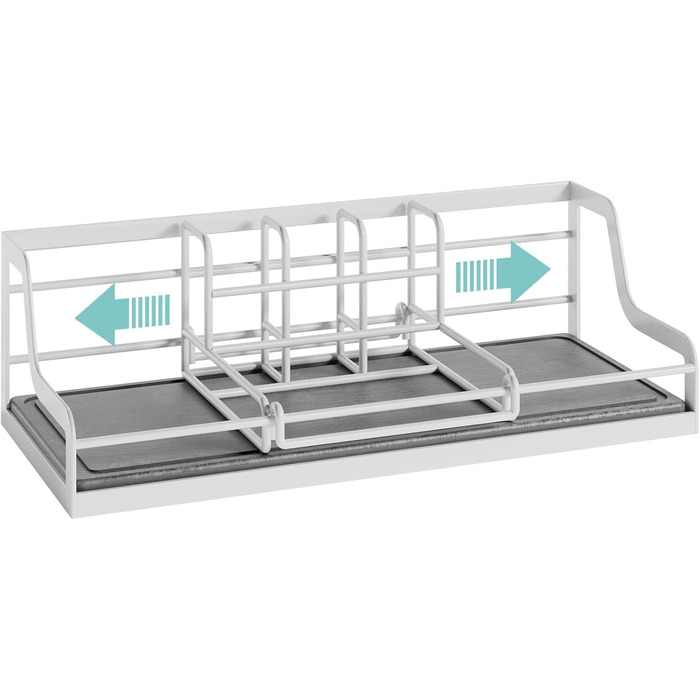 Тримач для зубних щіток у ванну кімнату: органайзер на 6 слотів, швидковисихаючий, для електричної зубної щітки, з абсорбуючою силіконовою гумкою, аксесуари для ванної кімнати з регулюванням (білий)