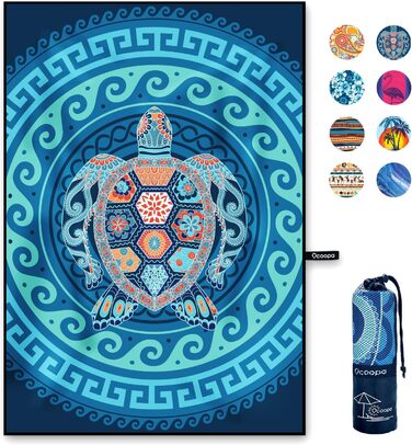 OCOOPA Microfiber Beach Towel, Quick-Drying, Large 200x145 cm, Super Absorbent, Sand-Free Beach and Swimming Towels for Men and Women
