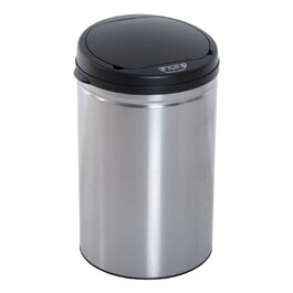 HOMCOM Automatic Sensor Trash Can - Waste Bin with IR Sensor, Round, 30L, Optional Inner Bucket, Stainless Steel | Aosom