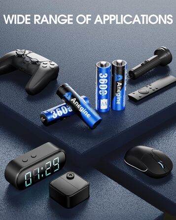 Акумулятори AA літієві перезаряджувані 3600mAh 1.5V з зарядним пристроєм (12 шт.)