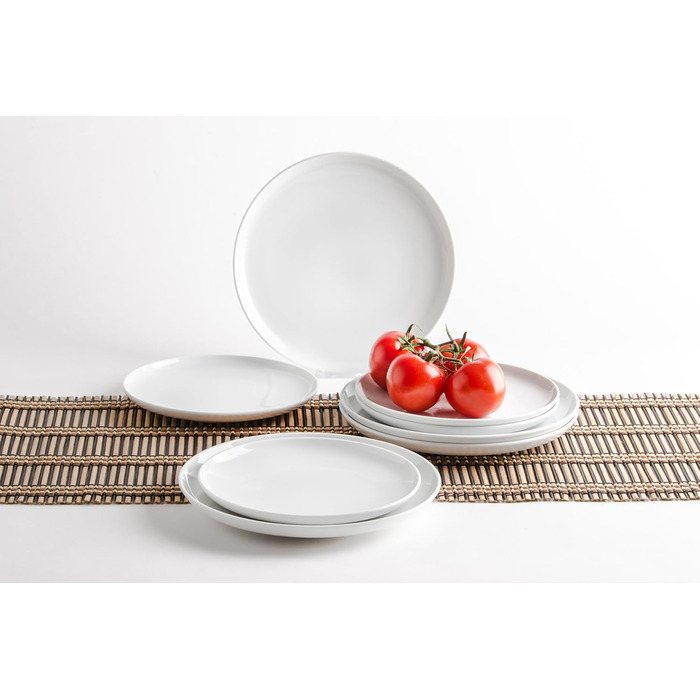 KAHLA 1UG162A9001UC BBQ Grill Plate Set 8-piece | White plate set for 4 people made of porcelain