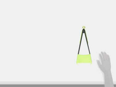 Кухонна лопатка-щипці 2 в 1 Allstar Innovations, антипригарна, термостійка, з нержавіючої сталі та силікону, для смаження, зелена, можна мити в посудомийці, як на ТБ