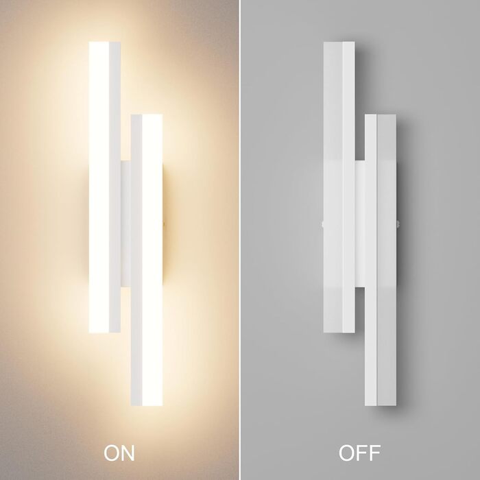 Світлодіодна настінна лампа Klighten 40 см, 12W, 850LM, тепле світло 3000K для спальні, вітальні, коридору, сходової клітки