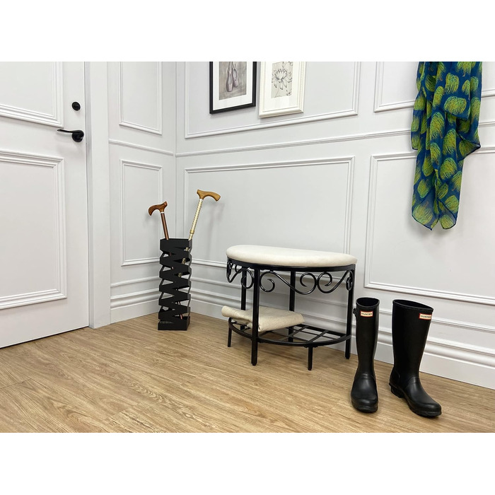 Сумка-стійка для парасольки Mango Steam Quadratisch, чорна (Zick-Zack-Schwarz)