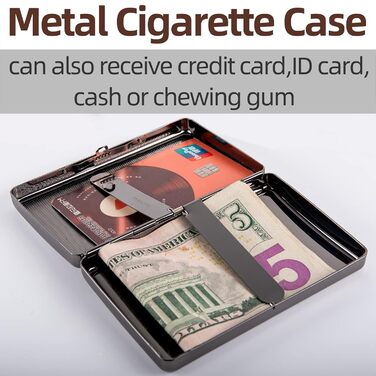 Металеве сигаретне пенал у формі серця Rosegold для 20 сигарет, відкритий двосторонній, для жінок, подарунок на день народження/Новий рік