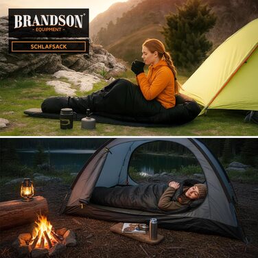 Сплячий мішок Brandson Outdoor Extreme -18°C для дорослих та дітей. Водонепроникний, дихаючий, для кемпінгу та подорожей